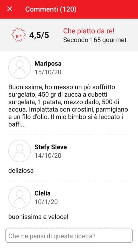 comments page in the Companion app