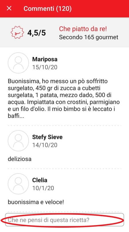 highlighting rating feature from comments page in the Companion app